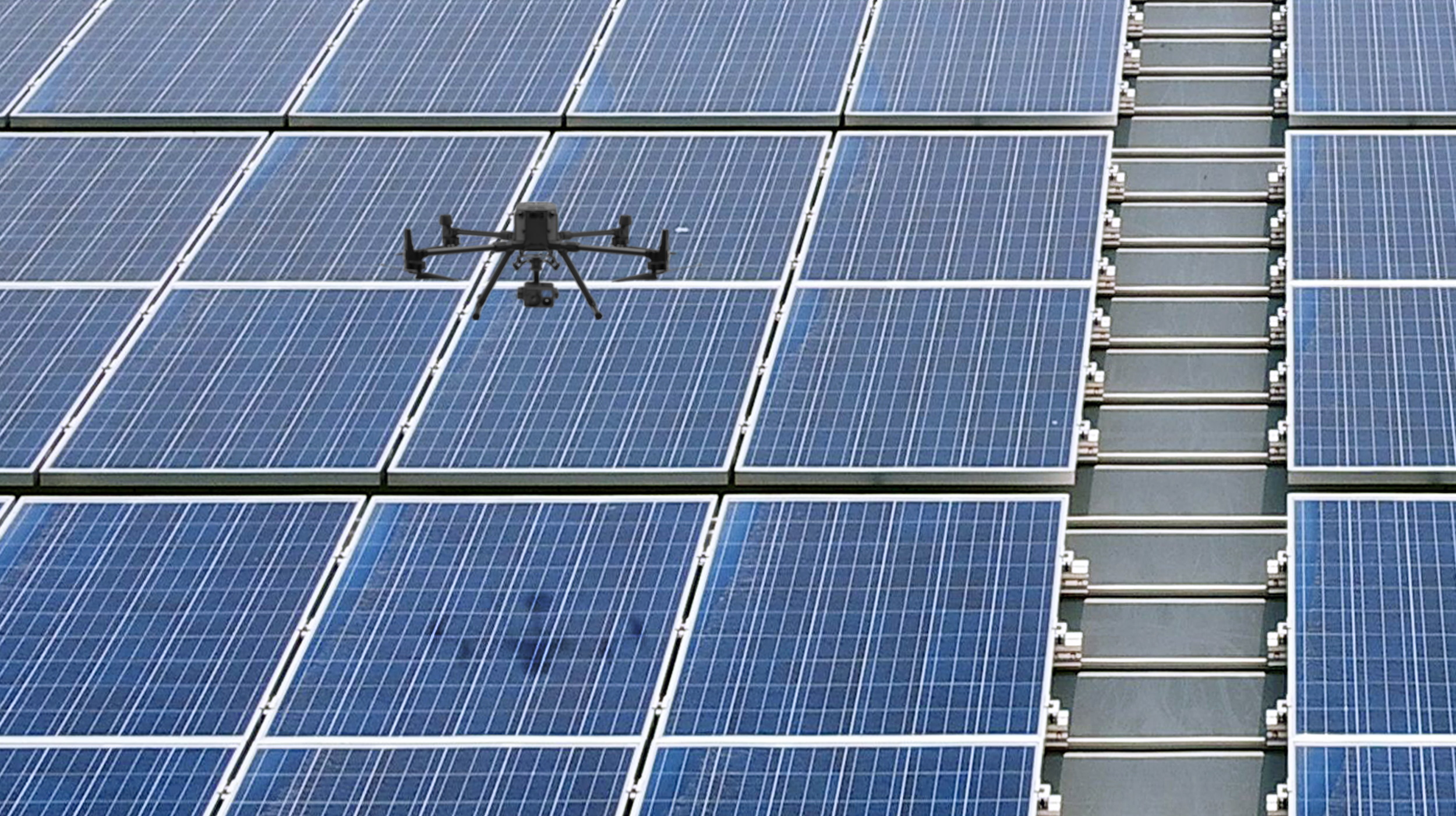 友達以無人機搭配IR Sensor熱顯像技術進行全方面模組健檢，有效降低人力成本並提升發電量